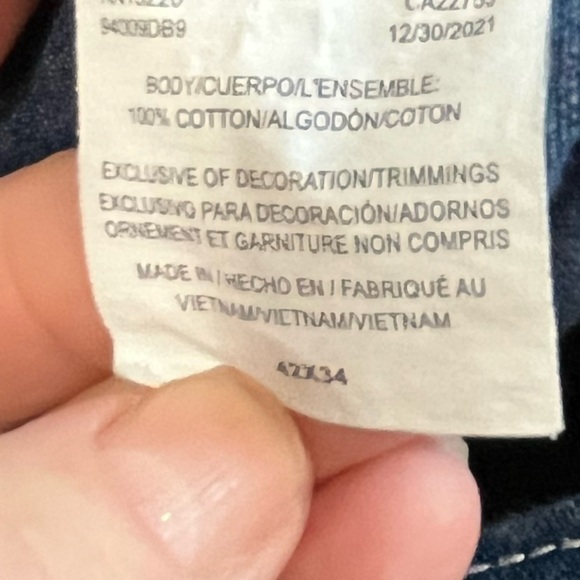 Big Smith Bib Overalls 42 x 34 Dark Washed Blue Denim - Picture 8 of 10